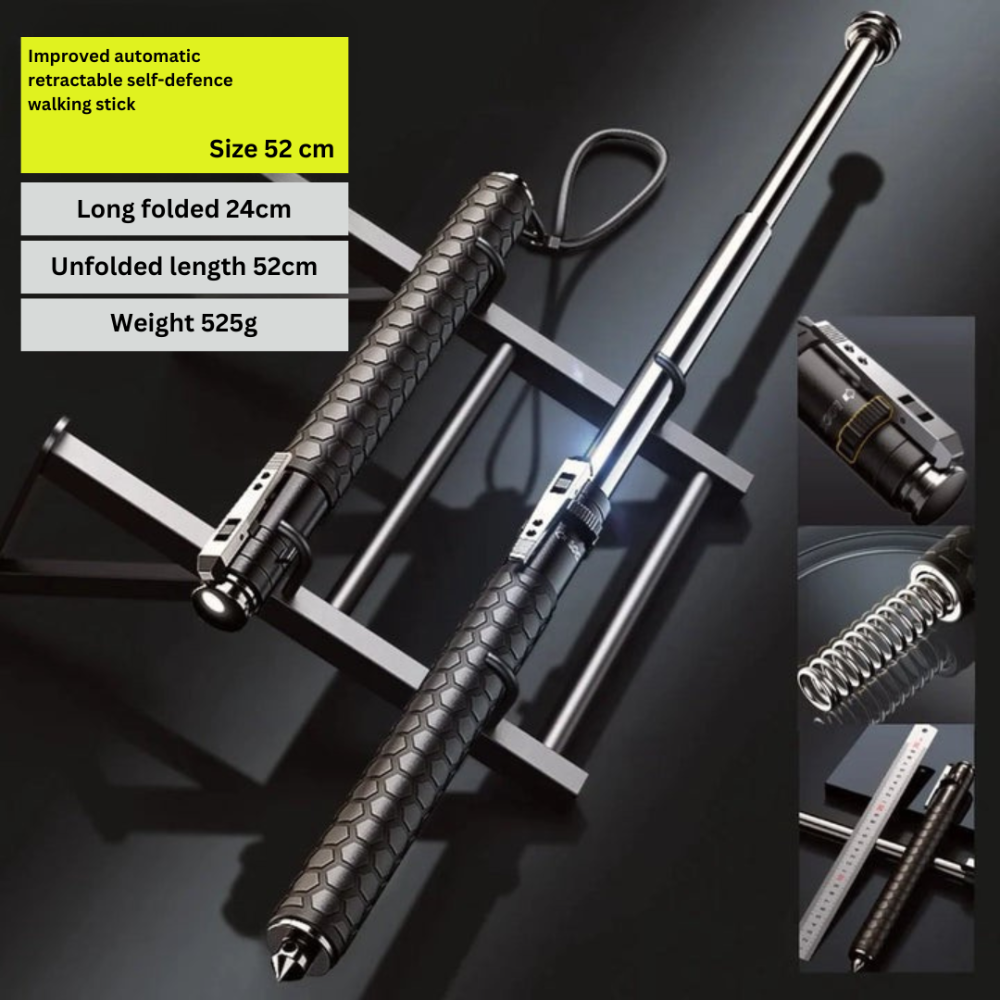 Hiking Pole Telescopic Alloy Outdoor Trekking Safety Stick