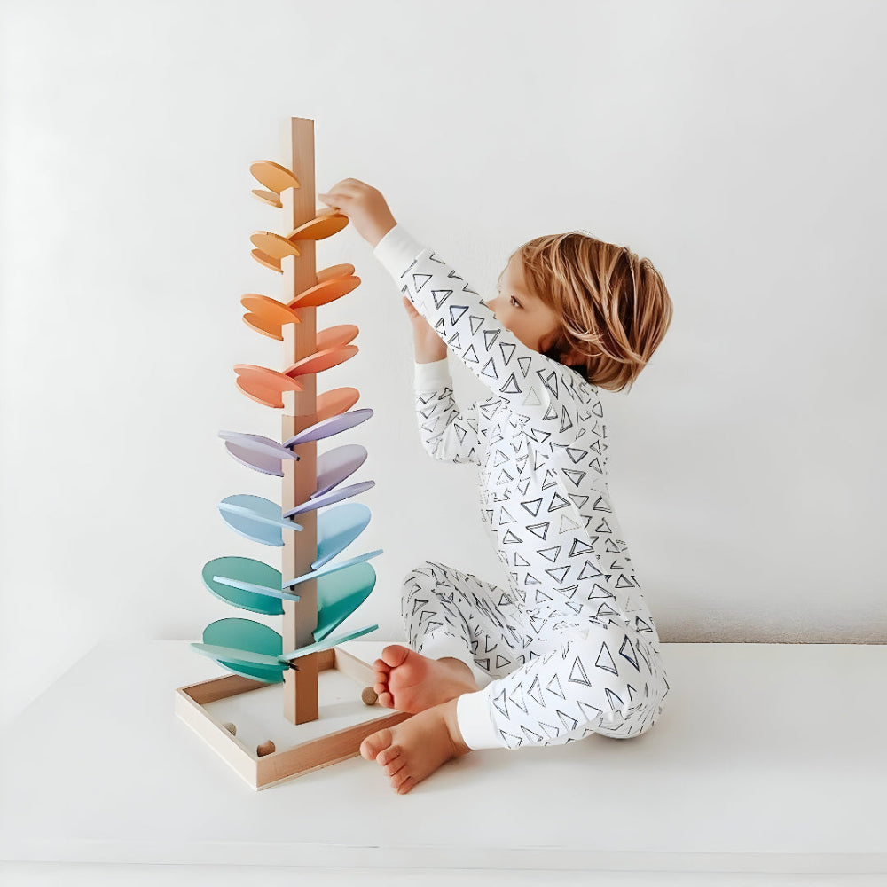 Marble Run Wooden colourful Educational Toy Kids