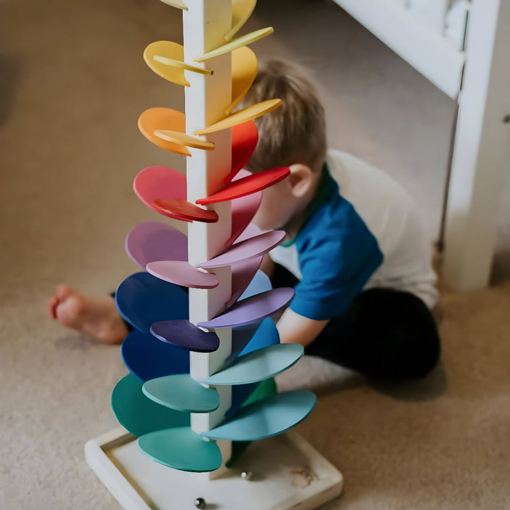 Marble Run Wooden colourful Educational Toy Kids