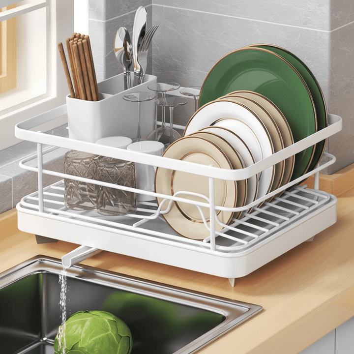 Dish Drying Rack Stainless Steel Compact Countertop Drainboard