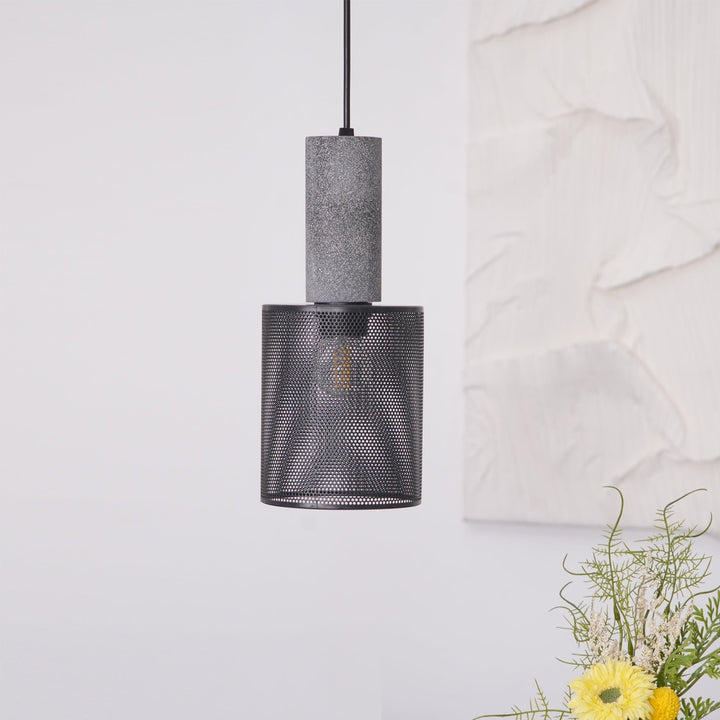 Urban Concrete Pendant Light | Industrial LED Hanging Lamp