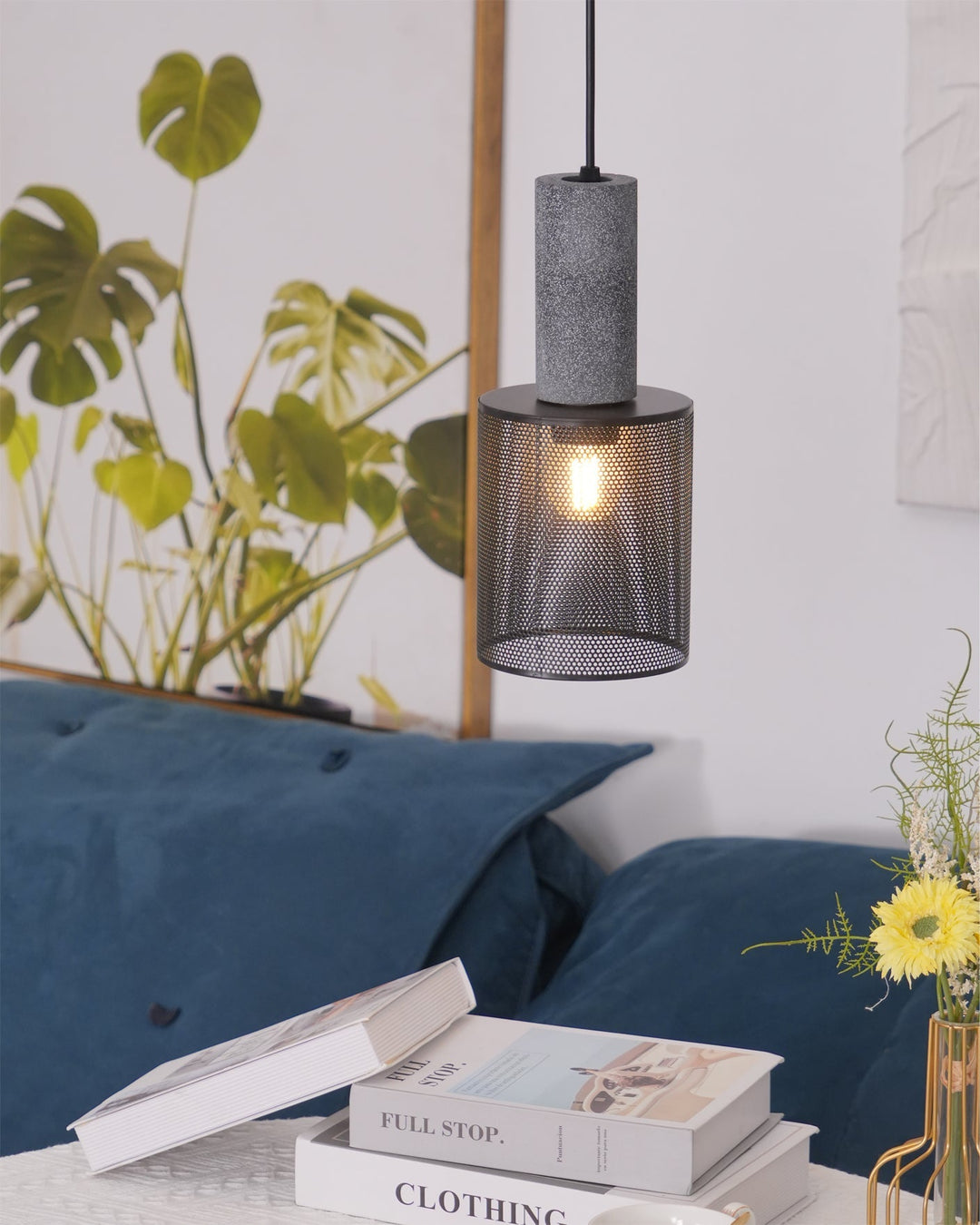 Urban Concrete Pendant Light | Industrial LED Hanging Lamp