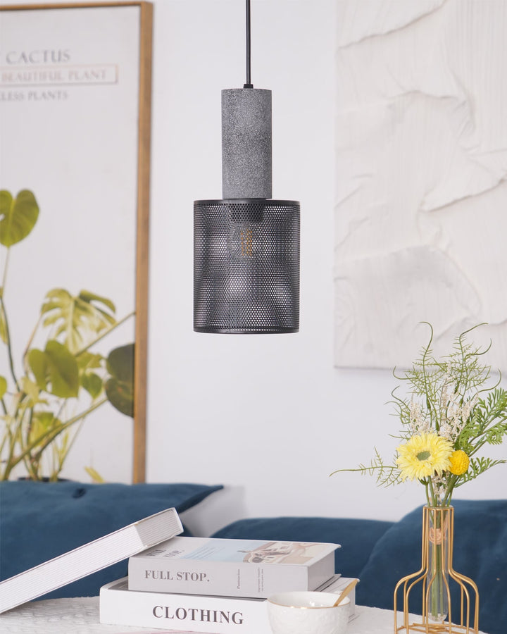 Urban Concrete Pendant Light | Industrial LED Hanging Lamp