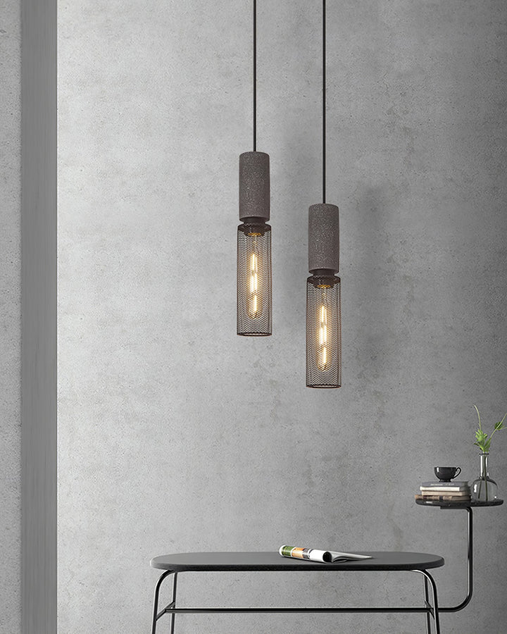 Urban Concrete Pendant Light | Industrial LED Hanging Lamp