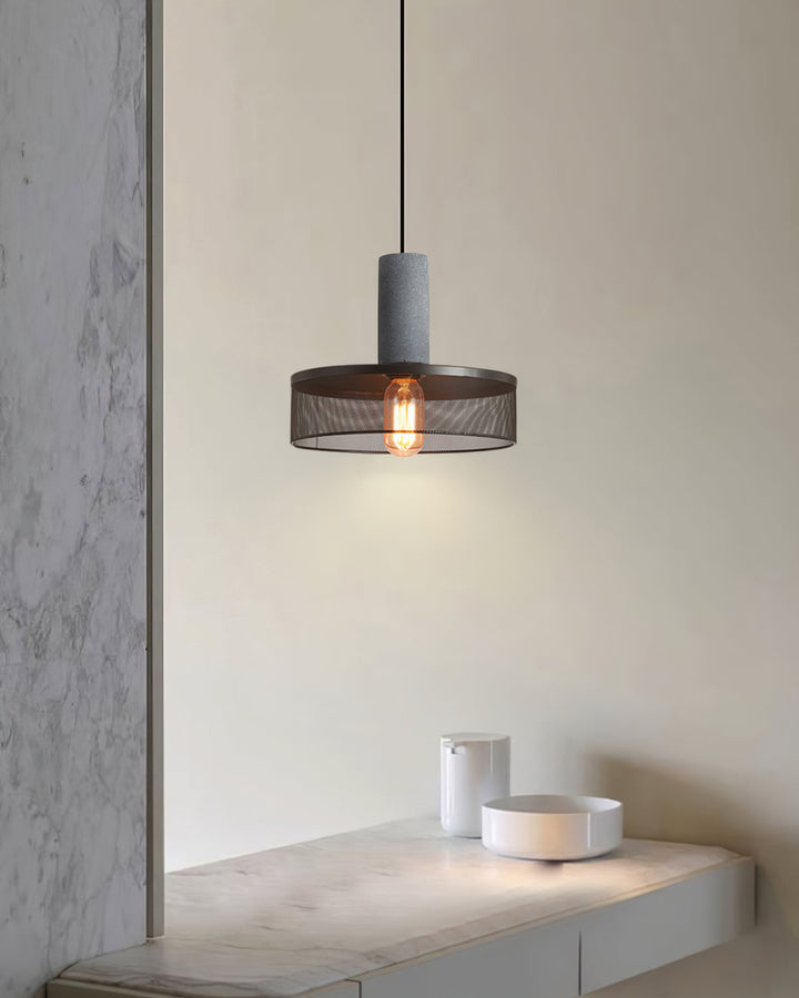 Urban Concrete Pendant Light | Industrial LED Hanging Lamp