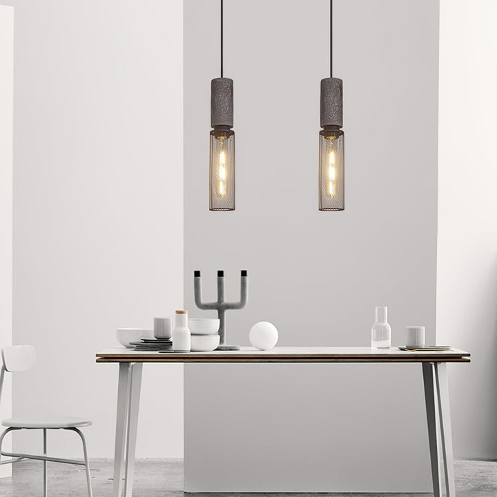 Urban Concrete Pendant Light | Industrial LED Hanging Lamp