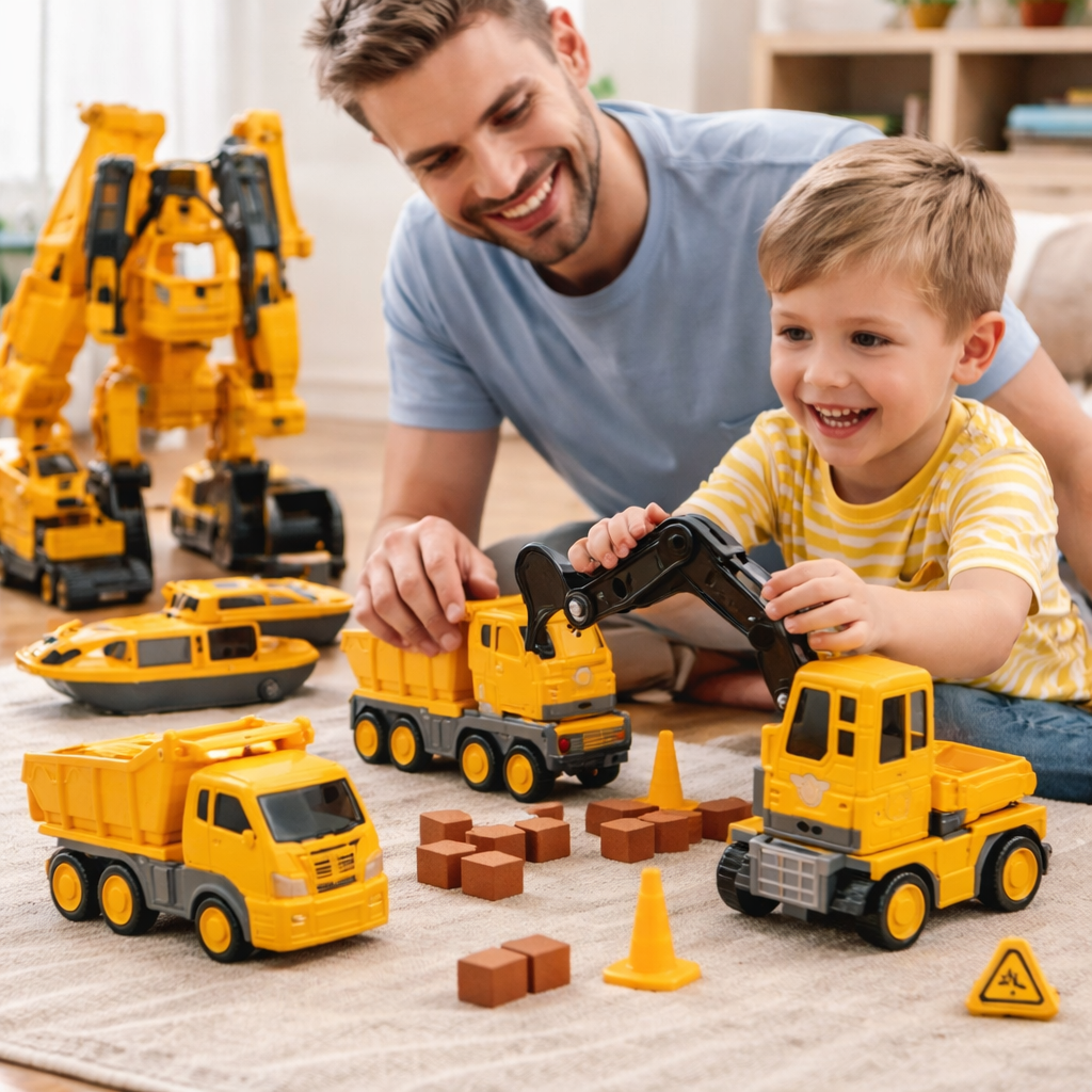 Toy Building Blocks Magnetic Vehicle Set Creative Kids Play