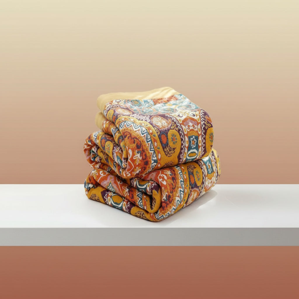 Boho Reversible Cooling Blanket Comfort Breathable Sleep