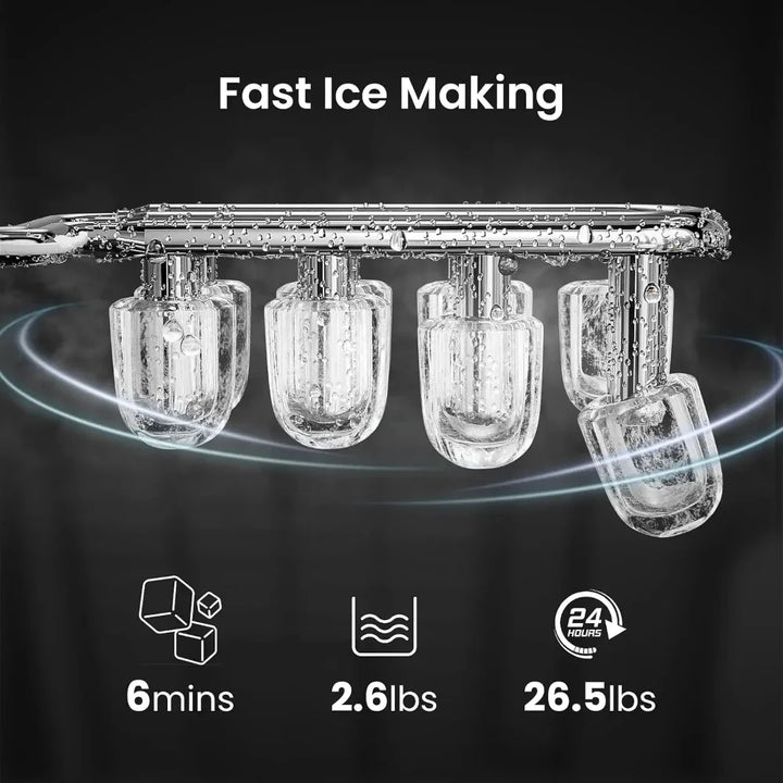 Countertop Ice Maker Nugget Portable Compact Kitchen