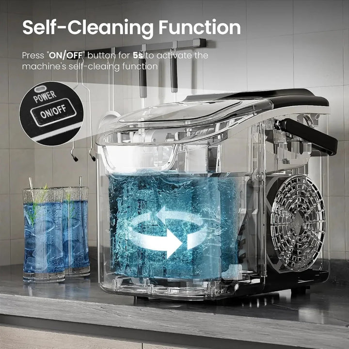 Countertop Ice Maker Nugget Portable Compact Kitchen