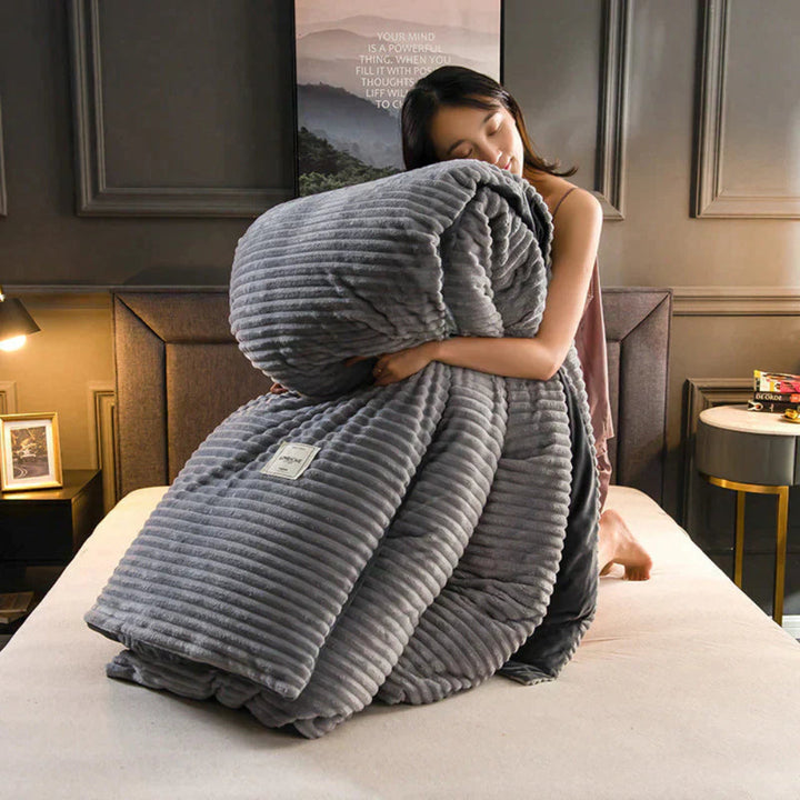 Bedding Duvet Cover Set Plush-Style Winter Bedspread Design