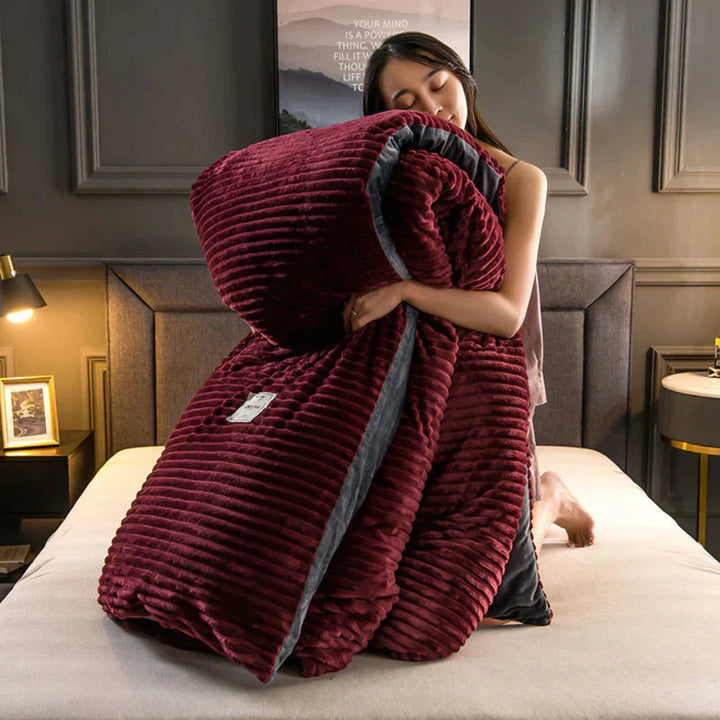 Bedding Duvet Cover Set Plush-Style Winter Bedspread Design