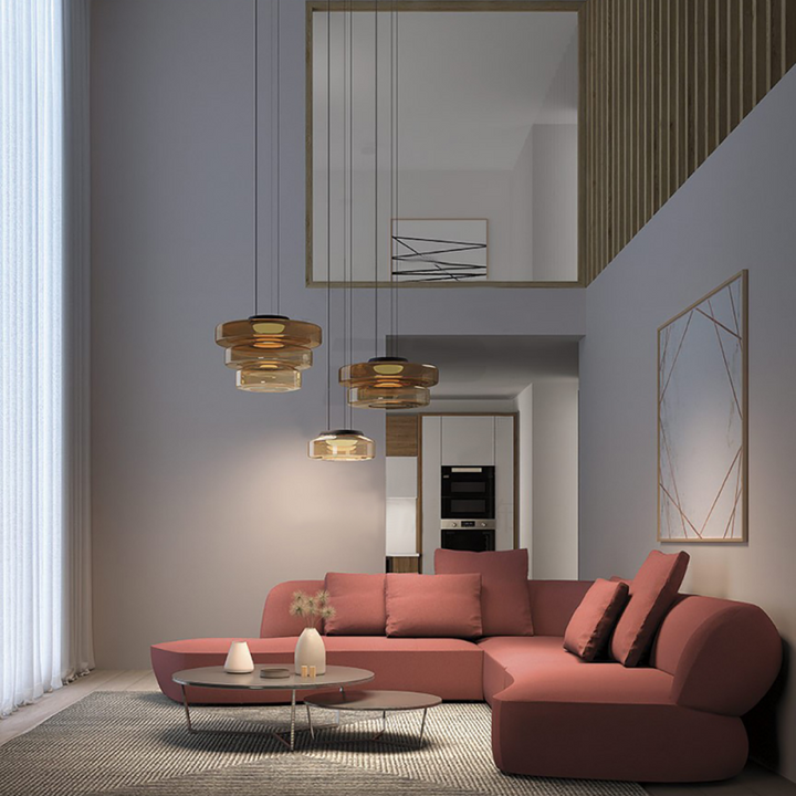 Glass Pendant Lamp | Bauhaus Style Hanging Light