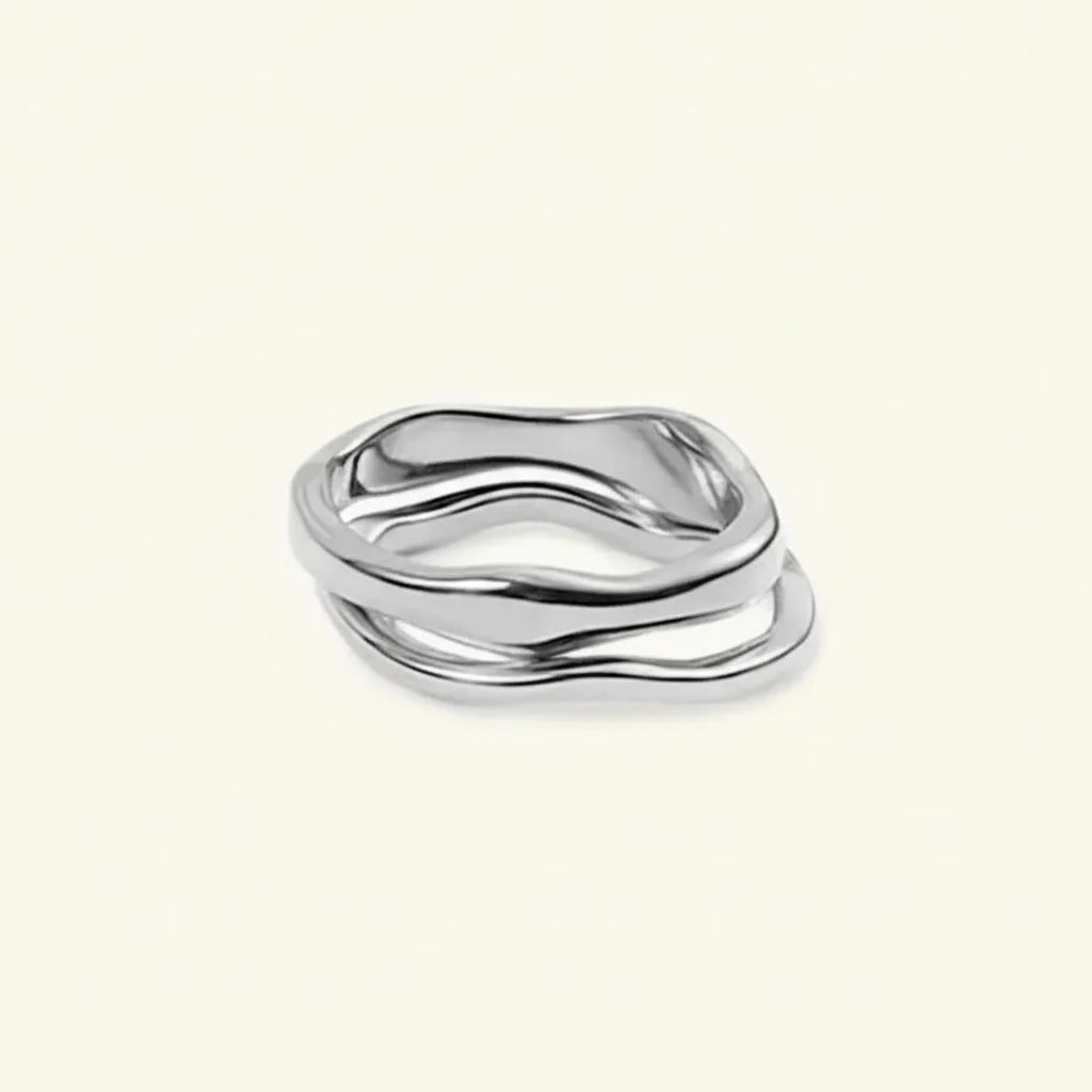 Gold Stacking Ring Minimalist Stainless Steel Band Everyday Wear