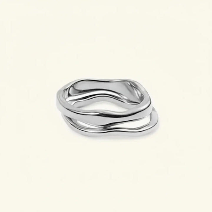 Gold Stacking Ring Minimalist Stainless Steel Band Everyday Wear