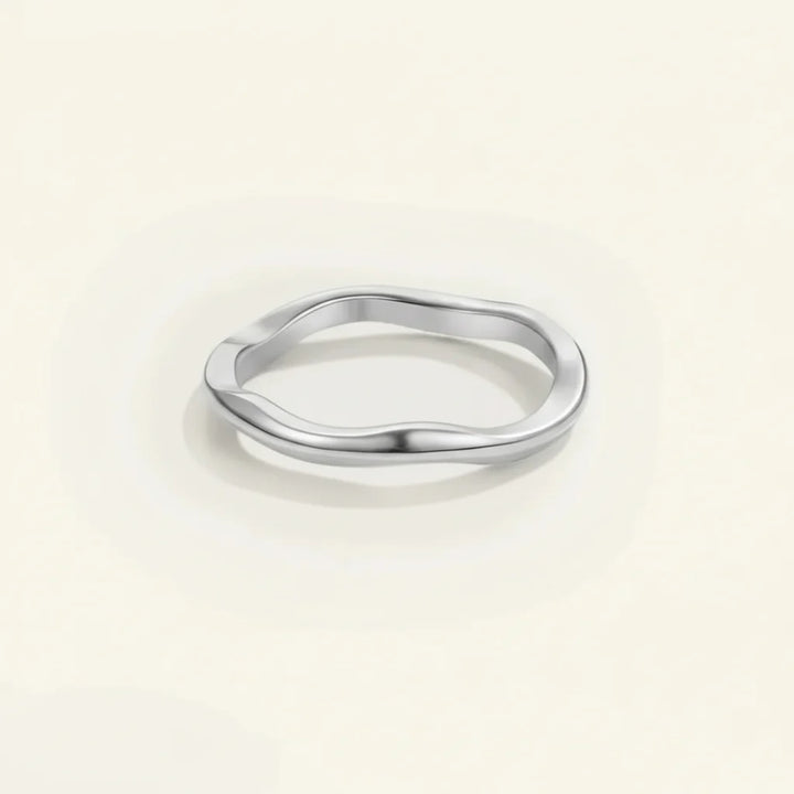 Gold Stacking Ring Minimalist Stainless Steel Band Everyday Wear