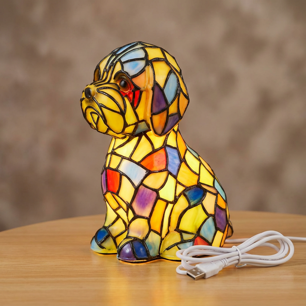 Table Lamp Modern Resin Figurine Ambient Light Home Decor