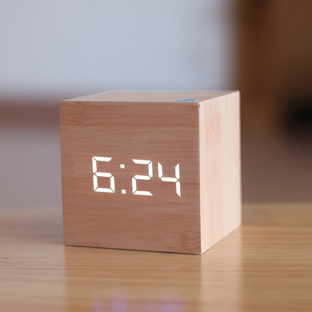 Digital Alarm Clock LED Display Desk Temperature Timer