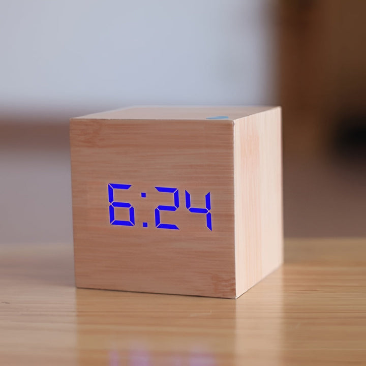 Digital Alarm Clock LED Display Desk Temperature Timer