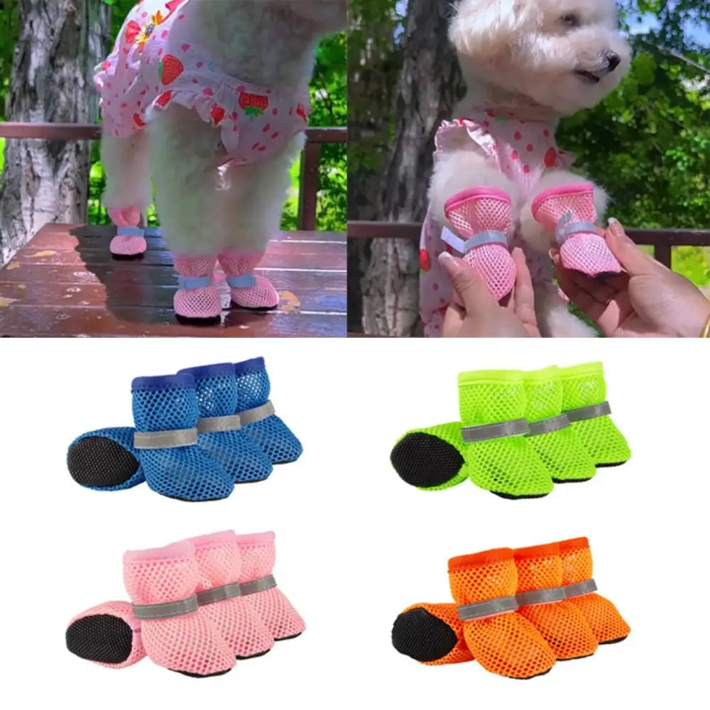 Dog Shoes Non Slip Adjustable Paw Boots
