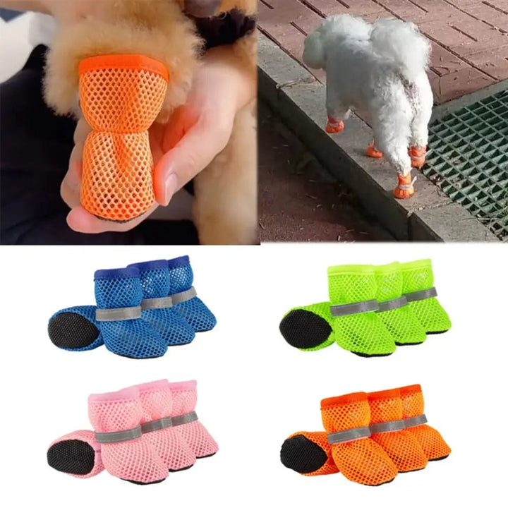 Dog Shoes Non Slip Adjustable Paw Boots