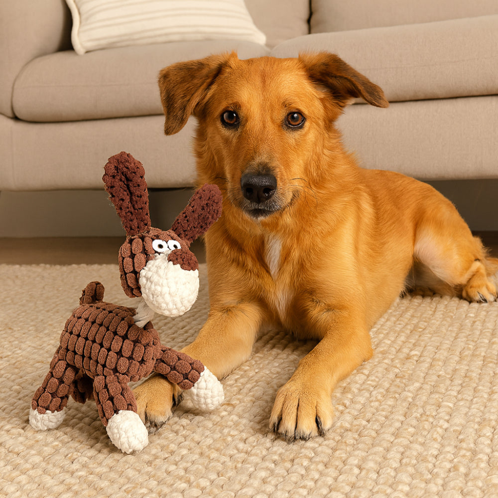 Dog Toy Rope Animal Chew Squeaker