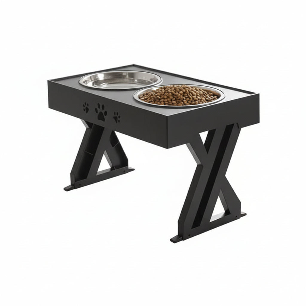 Dog Bowls Elevated Adjustable Pet Feeding Station Stand