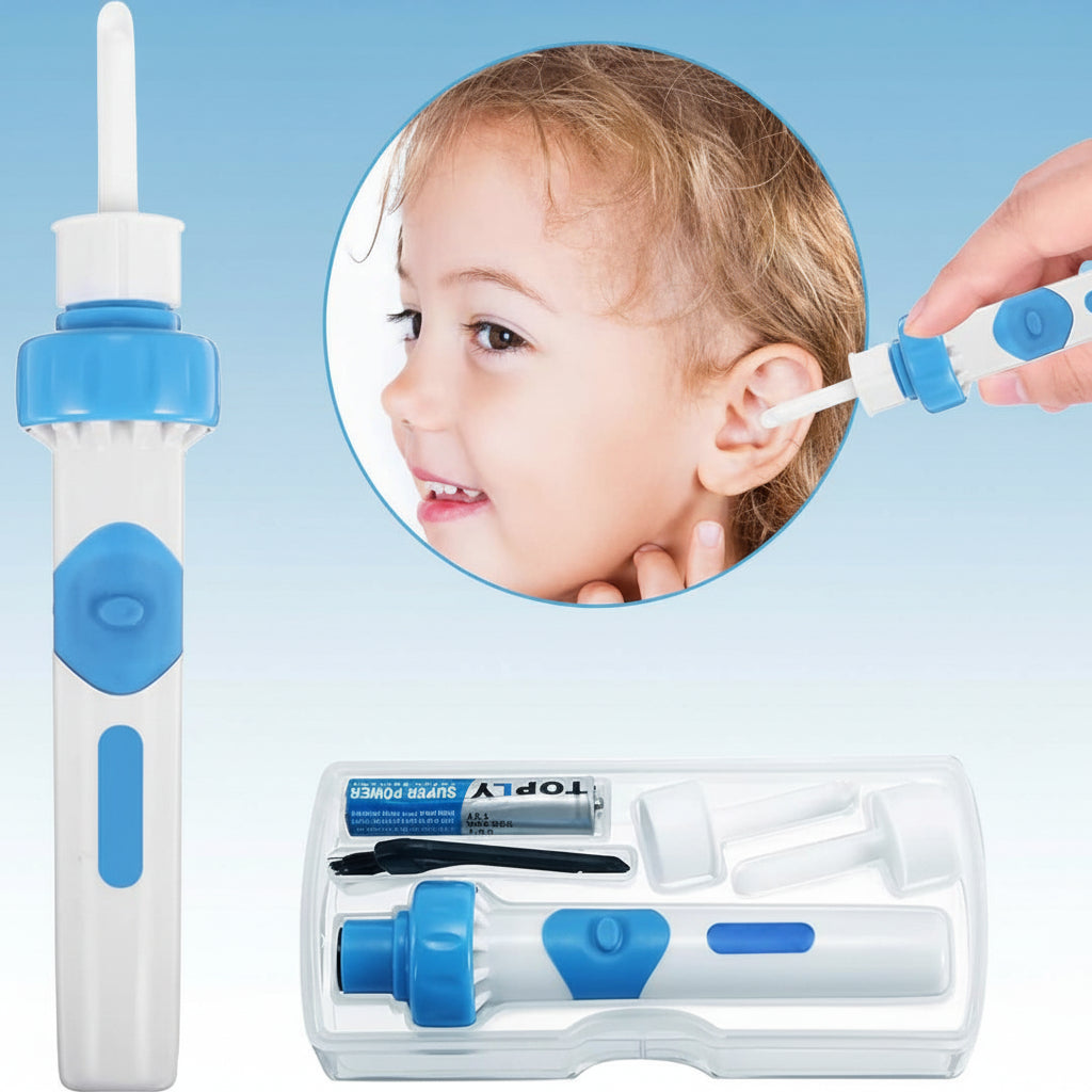 Ear Cleaner Electric Suction Silicone Tip Gentle Wax Removal Tool