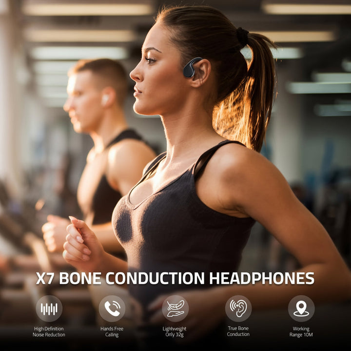 Wireless Bone Conduction Headphones USB Charging Open Ear Sport