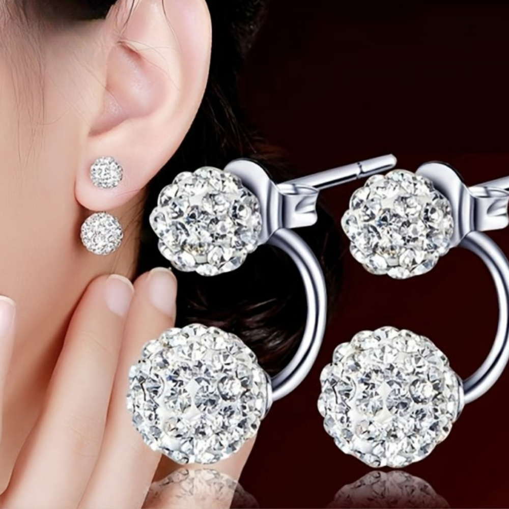 Earrings Mothers Day Gift 925 Sterling Silver CZ Flower Stud