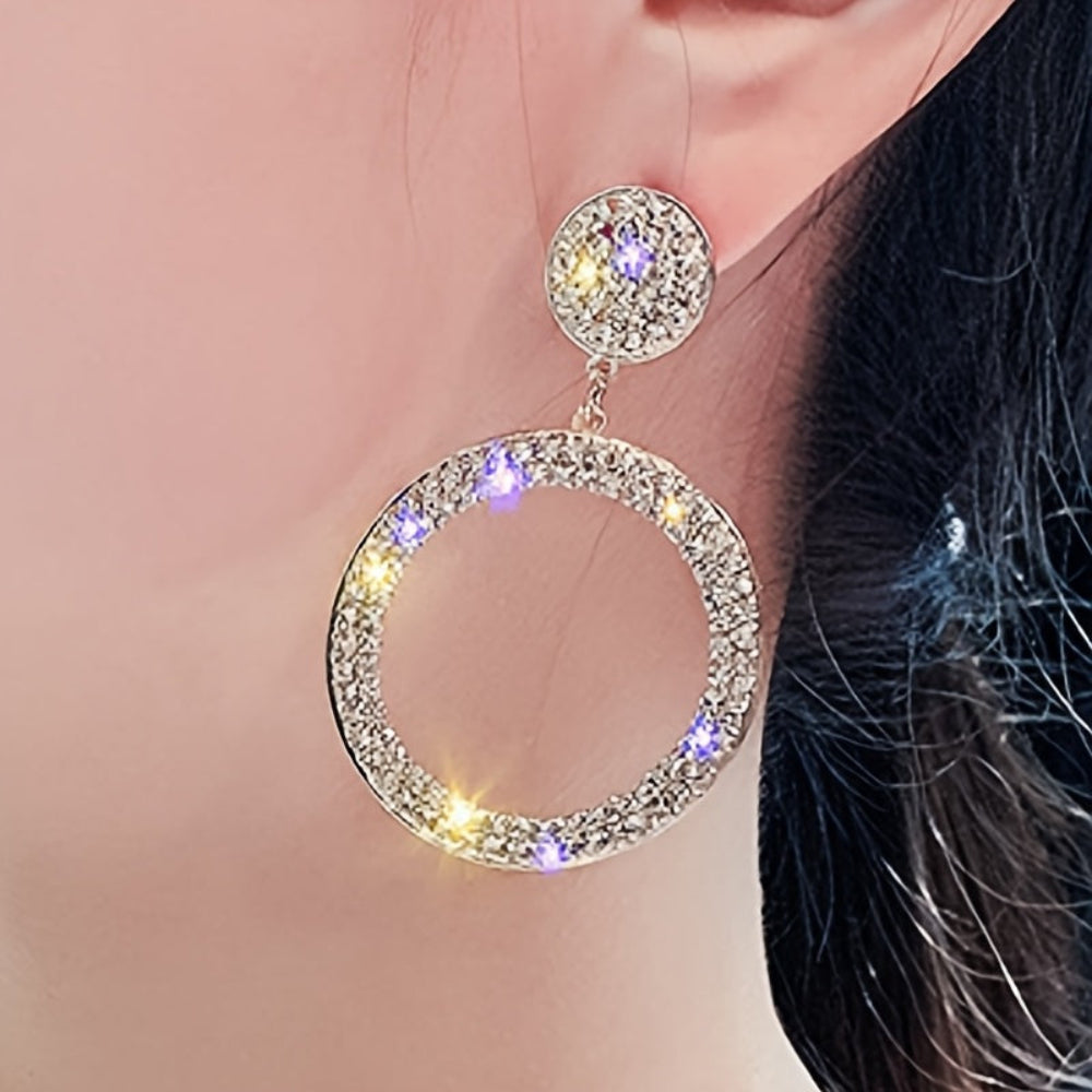 Earrings Mothers Day Gift Gold Rhinestone Hoop Statement Jewellery