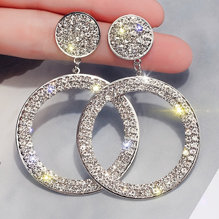 Earrings Mothers Day Gift Gold Rhinestone Hoop Statement Jewellery