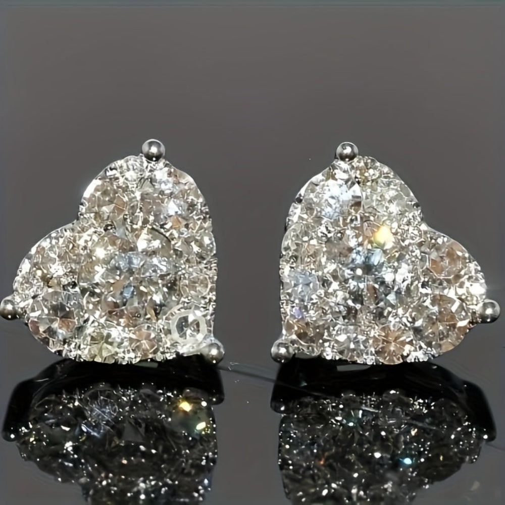 Earrings Mothers Day Gift Heart Crystal Stud Fashion Jewellery