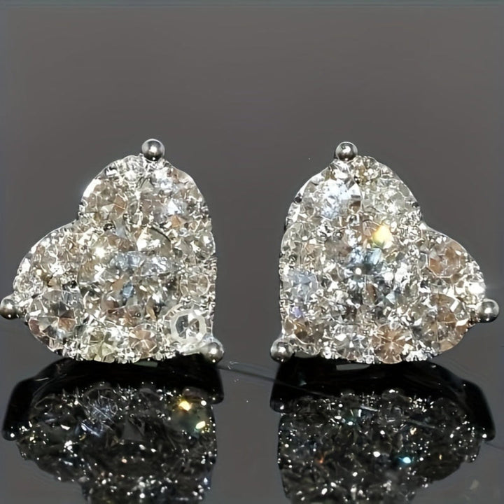 Earrings Mothers Day Gift Heart Crystal Stud Fashion Jewellery