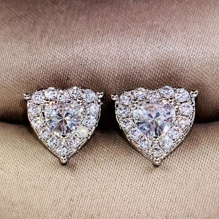 Earrings Mothers Day Gift Heart Crystal Stud Fashion Jewellery