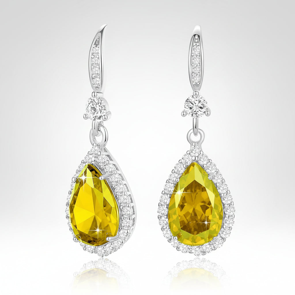 Earrings Mothers Day Gift Birthstone Teardrop Dangle Jewellery
