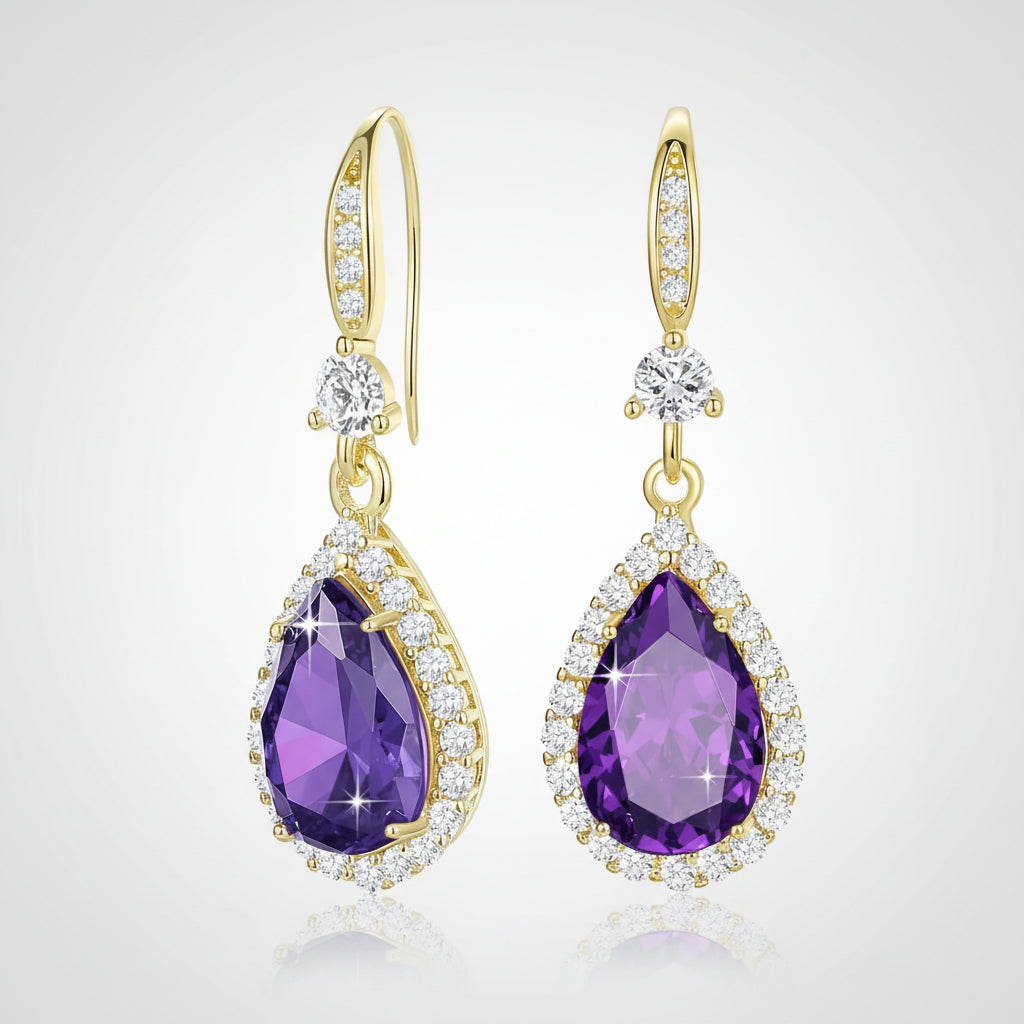 Earrings Mothers Day Gift Birthstone Teardrop Dangle Jewellery
