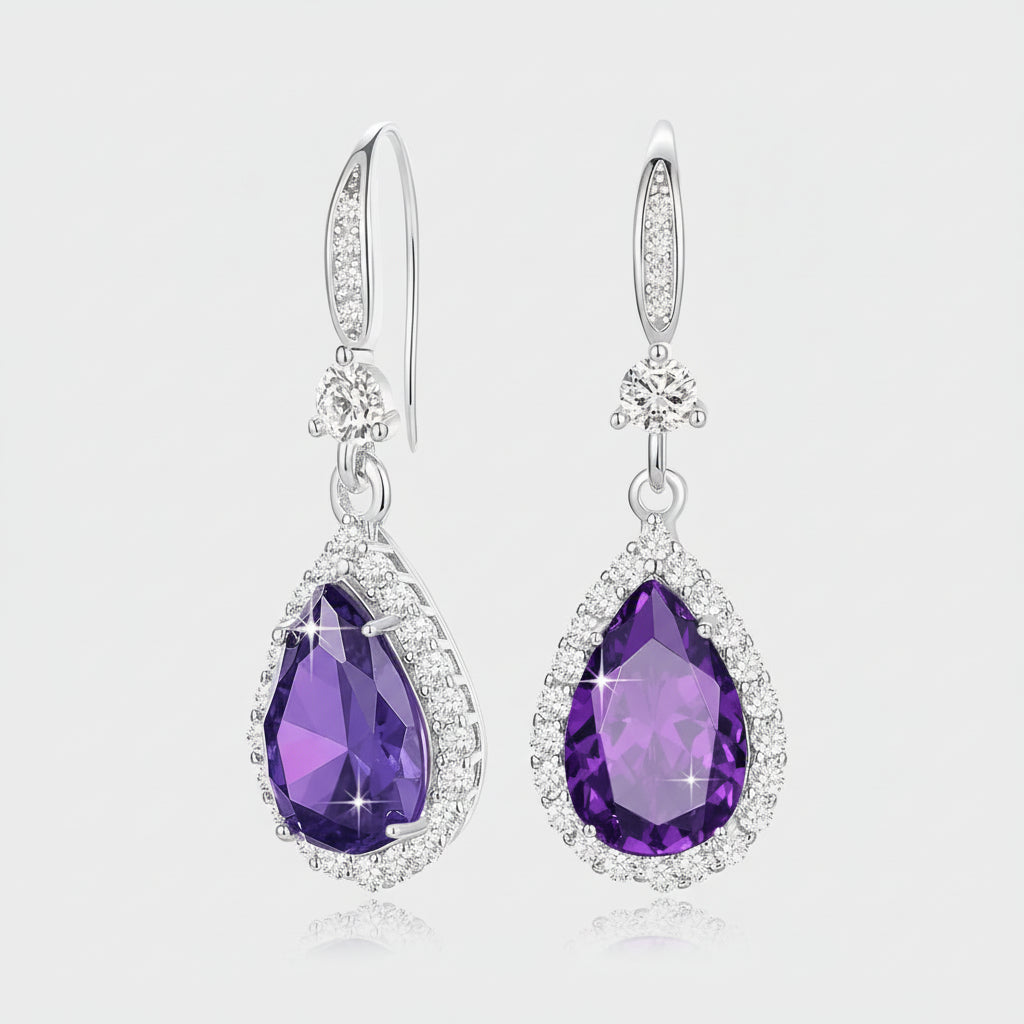 Earrings Mothers Day Gift Birthstone Teardrop Dangle Jewellery