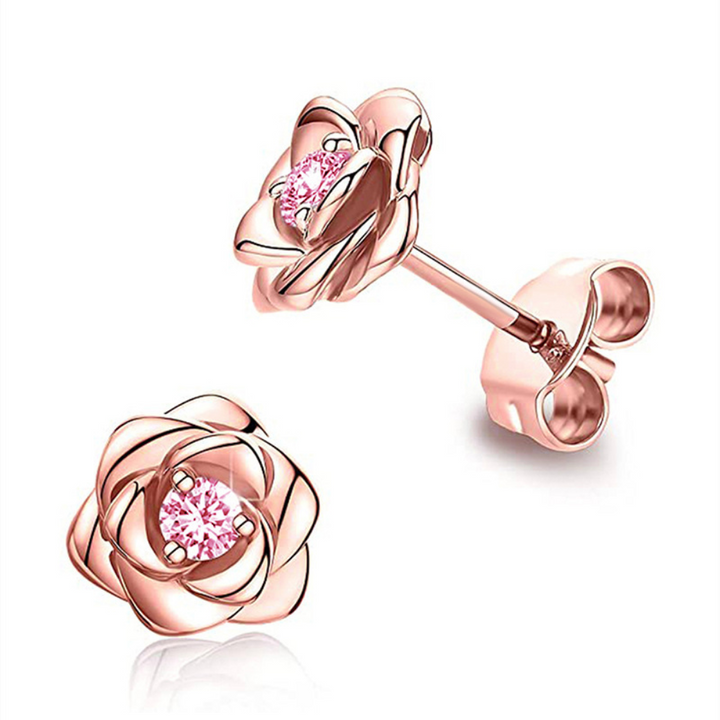 Earrings Mothers Day Gift Gold Birthstone Flower Stud Jewellery