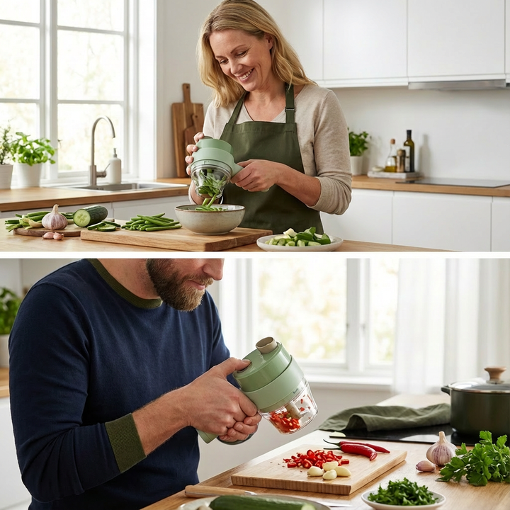 Vegetable Chopper Electric Food Processor Wireless Kitchen Cutter