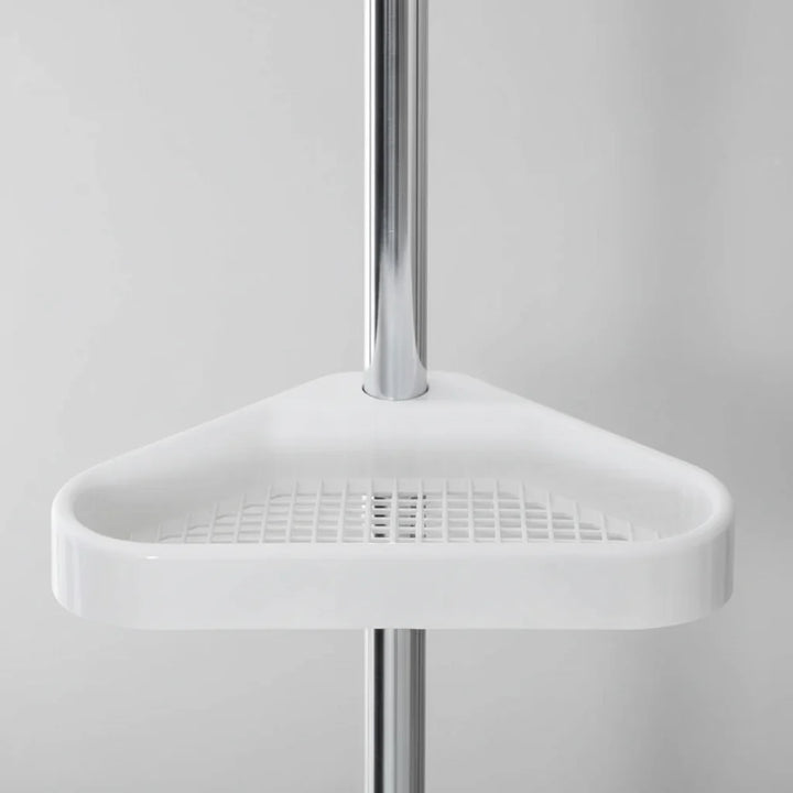 Shower Shelf Tension Pole Adjustable Corner Bathroom Storage Rack