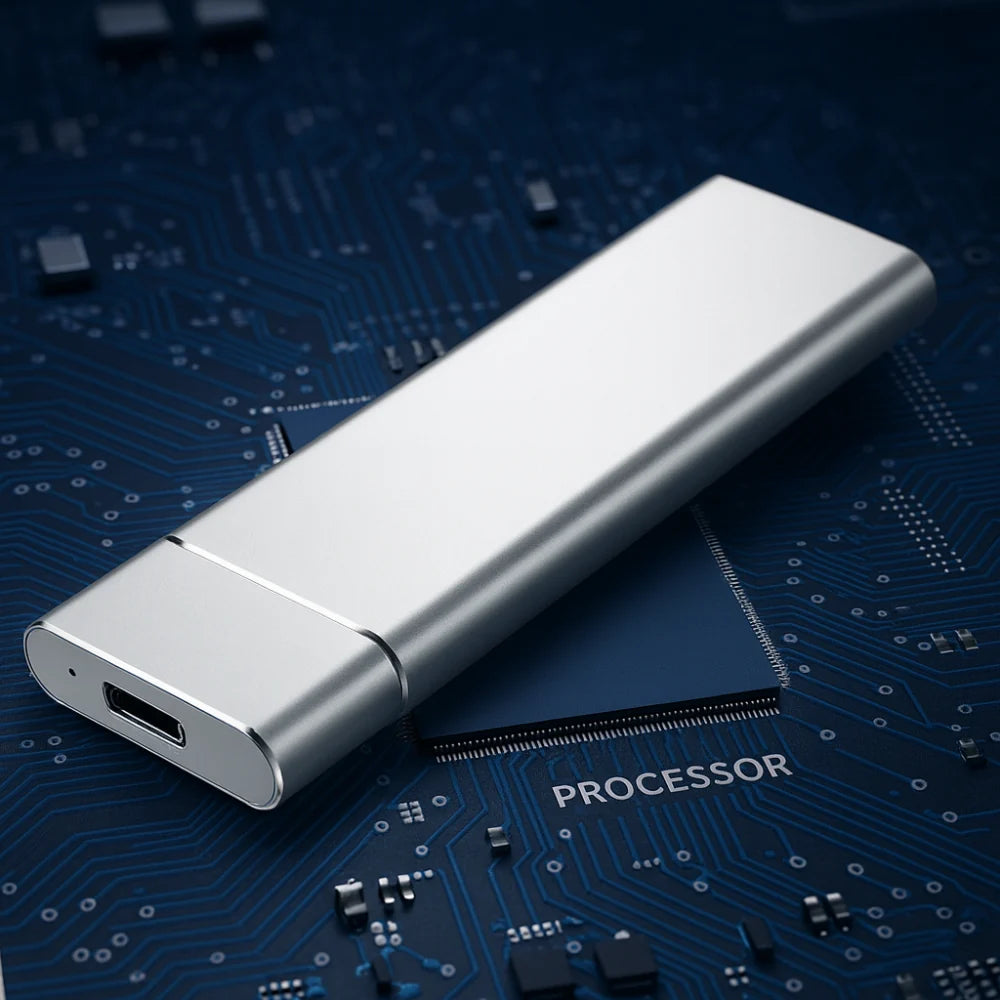 External Hard Drive Portable USB Aluminum Slim Storage Design