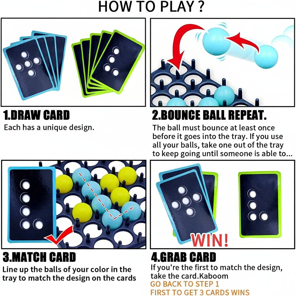 Party Game Interactive Connect Ball Toss Board Game