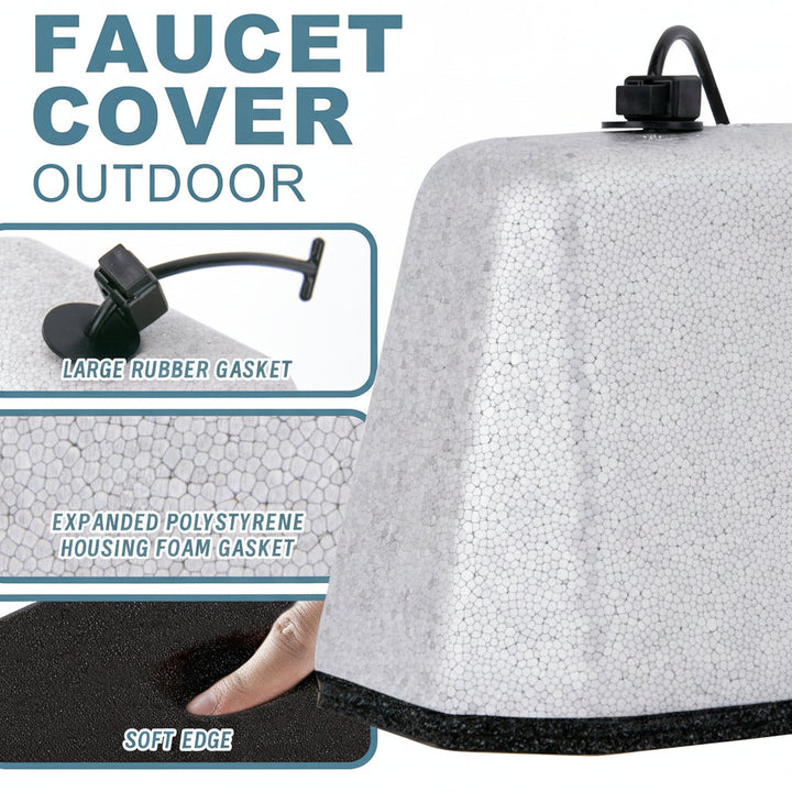 Outdoor Faucet Covers Insulated Foam Freeze Protection Winter