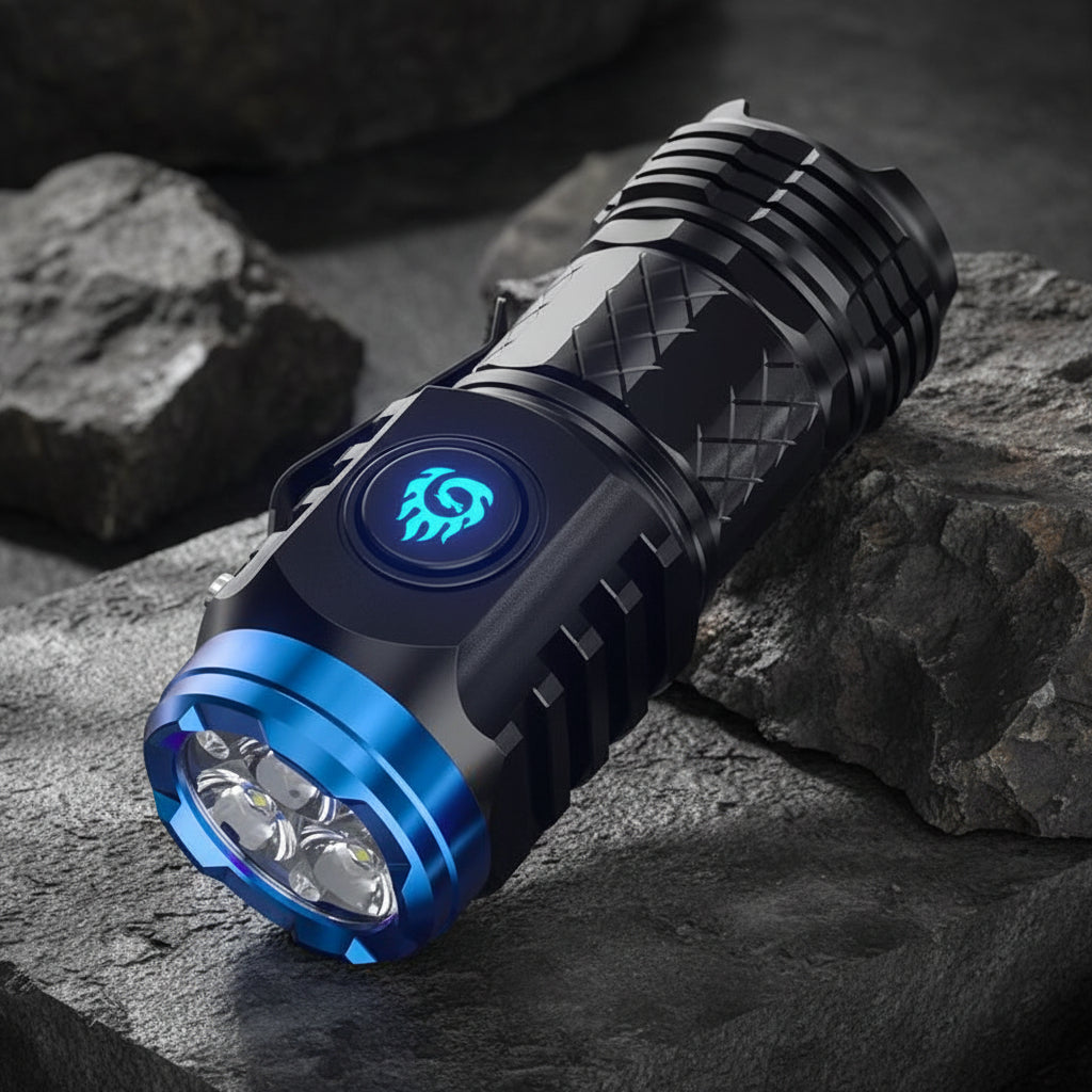 Mini Flashlight LED Compact Rechargeable Waterproof Handheld Torch