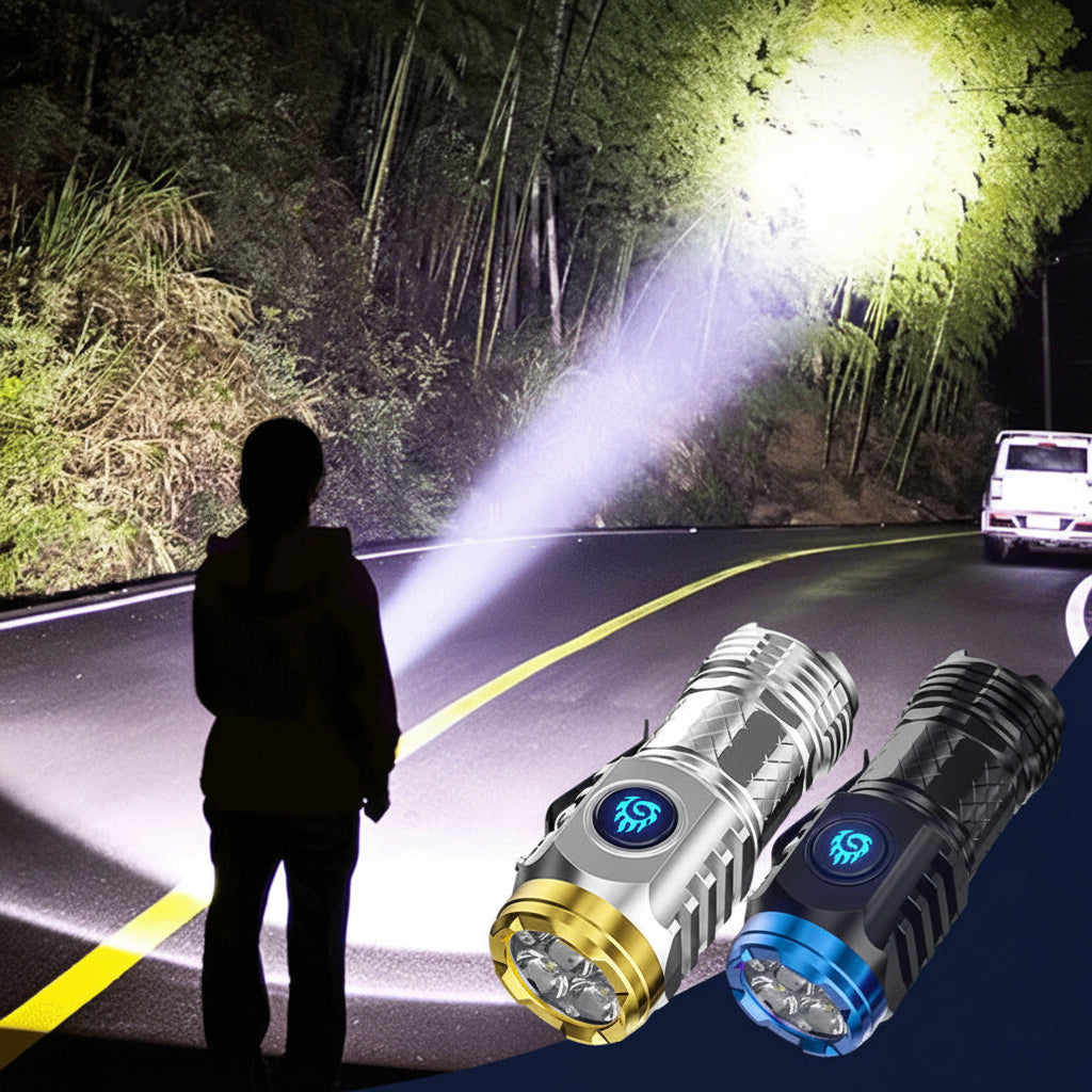 Mini Flashlight LED Compact Rechargeable Waterproof Handheld Torch