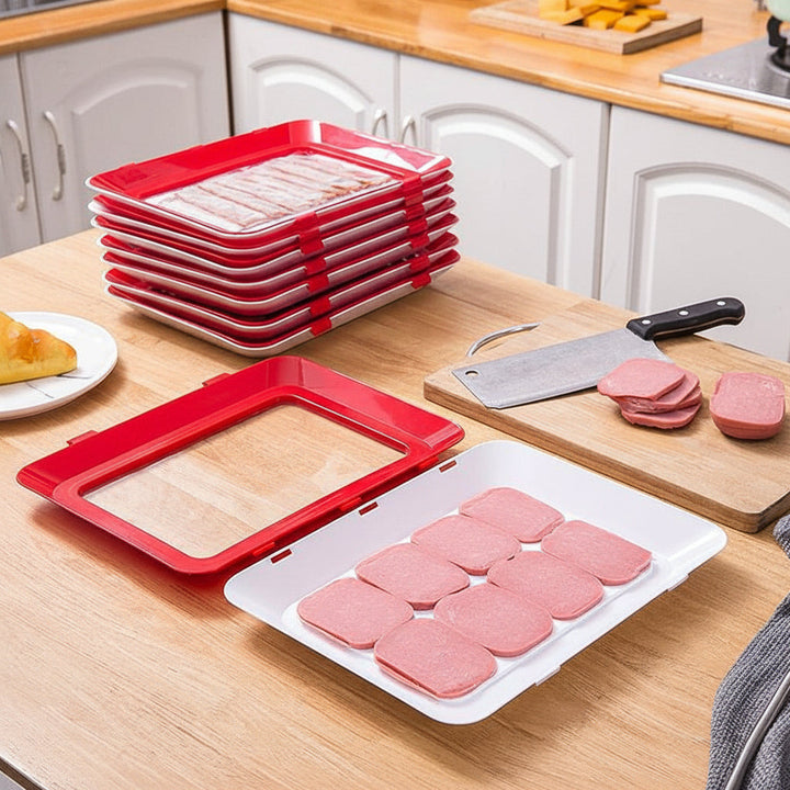 Food Storage Tray Reusable Elastic Seal Kitchen Freshness Container