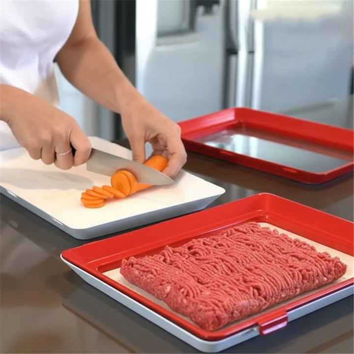 Food Storage Tray Reusable Elastic Seal Kitchen Freshness Container