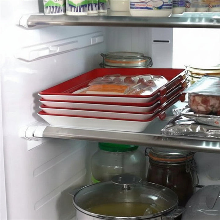 Food Storage Tray Reusable Elastic Seal Kitchen Freshness Container