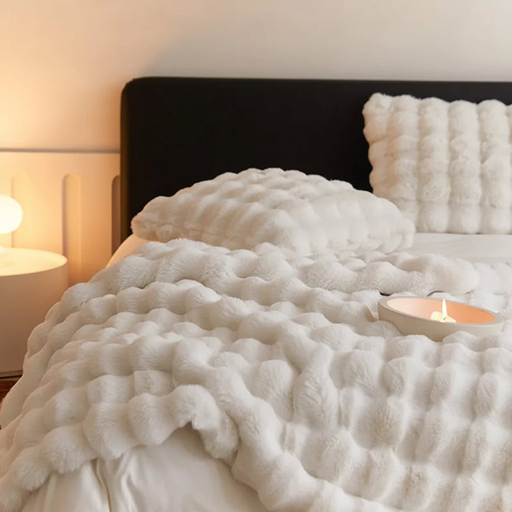 Throw Blanket Faux Fur Plush Soft Cozy Sofa Bed Cover